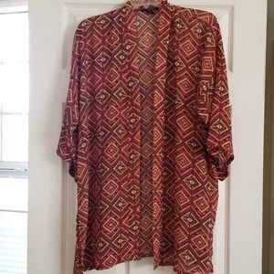 Multicolored Sheer Kimono